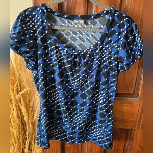 Worthington Top, LT, Blue/Black/White